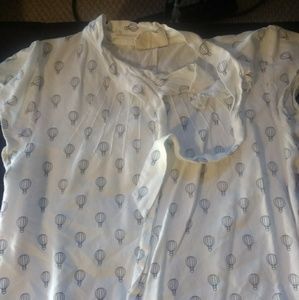 ModCloth hot air balloon tie neck blouse